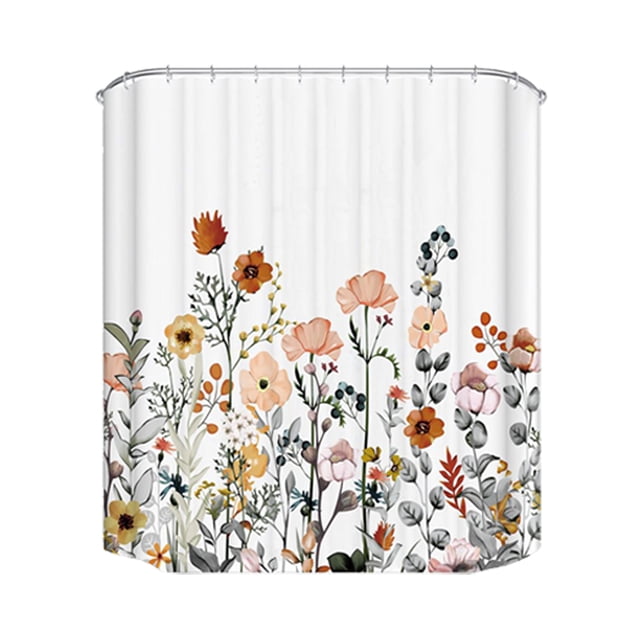 tredstone Shower Curtain Flower Bathroom Curtains Polyester Fabric Bath Screens Colorful Flower 180*200