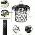 thumbnail image 4 of Solar Chandelier Outdoor Chandelier 5W Charging 4400mAh Battery 8-20 Hours Runtime 5 Modes Remote Control Waterproof Heat Cold Resistant Indoor Outdoor Use, 4 of 7