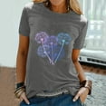 thumbnail image 2 of Gibobby Camisetas de verano para mujer Mujeres Tunic Travel(Gris oscuro,XL), 2 of 5