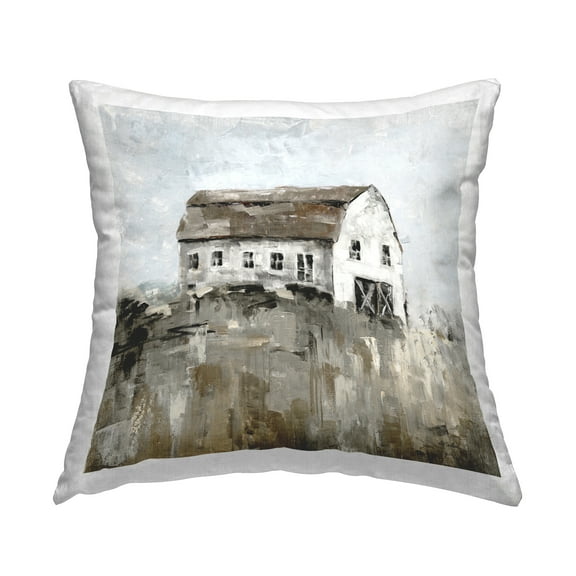 Stupell Industries Rustic Muted Farmhouse Decorative Printed Throw Pillow Design by Sally Swatland.
