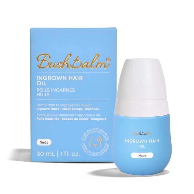 Bushbalm Ingrown Hair Oil - Helps Prevent and Repair Skin from Ingrown Hairs, Razor Burn & Underarm Bumps - Soothe Skin from Post Shave Itchiness, Ir