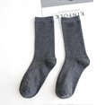 thumbnail image 1 of ZHAOCHENG Calcetines coloridos, calcetines finos de algodón, suaves, transpirables, calcetines elásticos altos para adultos y niños, color gris, 1 of 4