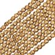 thumbnail image 1 of 254 cuentas de hematita de 3 mm chapadas en oro, redondas, facetadas, sueltas, para hacer joyas y manualidades., 1 of 9