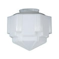 thumbnail image 3 of B&P Lamp® 4" Fit Opal Art Deco Pendant Shade, 8" Tall, 3 of 5