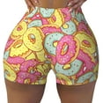 thumbnail image 2 of Lsque Donut and Blue Pattern High Waisted Biker Shorts for Women-Tummy Control Fitness Athletic Workout Running Yoga Gym Shorts,Moisture-Wicking-X-Large, 2 of 9