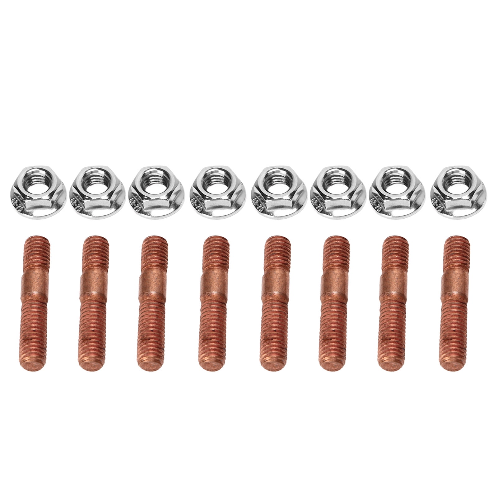 Aqxreight Turbo Stud Kit - M10x1.50 Thread, High Strength Exhaust Manifold Studs For T3/T4/T6 Turbos With Flange Nuts