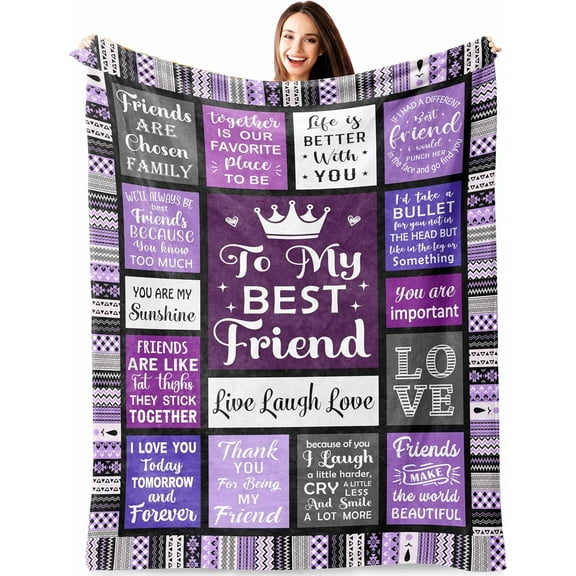 Fall Throws Blankets, Best Friend Birthday Gifts for Women, Friends Blanket 60"x50", Gifts for Best Friend Woman, Best Gifts for Women, Friendship Gifts, Christmas Throw Blankets Gifts for Friends