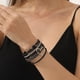 thumbnail image 3 of Pulsera de estilo de moda para mujer, pulsera magnética con diamantes de imitación y cuero artificial de PU suave, 3 of 6