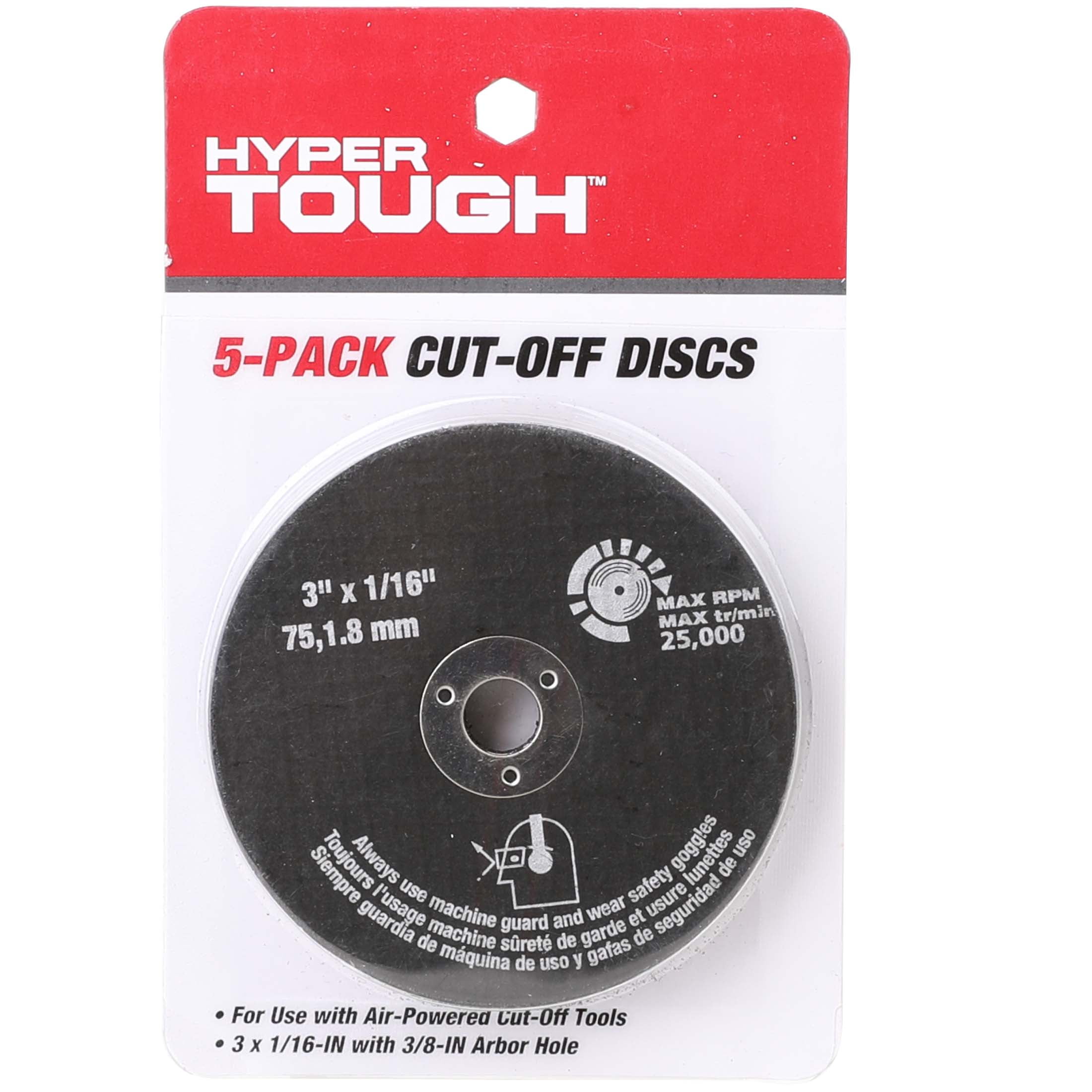 Hyper Tough 25,000 RPM 3 inch AL2O3 Cut-off Discs Set 5 Pack for Replacement, 25-311HT