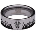 thumbnail image 2 of Biker Skull Tungsten Carbide Ring, 2 of 6