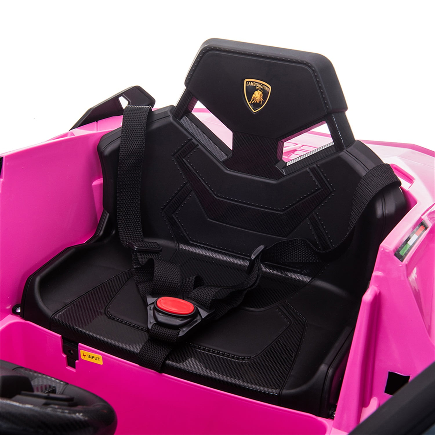CIPACHO Kids Electric Ride On 12V Licensed Lamborghini SIAN Battery Powered Sports Car Toy with 2 Speeds, Parent Control, Sound System, Pink