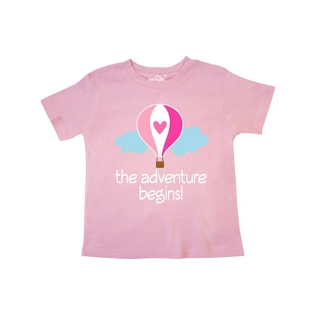 

Inktastic The Adventure Begins Hot Air Balloon Girls Gift Toddler Toddler Girl T-Shirt