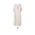 thumbnail image 3 of facefd Robe Ample Femme Manches Courtes Printemps Été Robe Col Rond Jupe Irrégulière Décontractée Couleur Unie Robes Longueur Genou Mode Beige L, 3 of 6