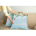 thumbnail image 2 of Ambesonne Tropical Throw Pillow Cover 2 Pack, Fish Seashell Maritime, 24", Pale Blue Green Amber, 2 of 5