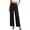 Black, variant on Womens Casual Wide Leg Pants High Waisted Button Down Straight Long Trousers Palazzo Pants Beige L