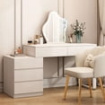 thumbnail image 2 of Luxury Make Up Vanity Tables Bedroom Modern Organizer Drawer Storage Cabinet Jewelry Tavolo Trucco Bedroom Furniture LJ50DT My Lux Decor Round, 2 of 17