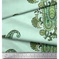 thumbnail image 2 of Soimoi Crepe Silk Fabric Floral & Paisley Block Decor Fabric Printed Yard 42 Inch Wide, 2 of 3