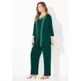thumbnail image 3 of Catherines Women's Plus Size Beaded 3-Piece Cardigan Pant Suit, 3 of 5