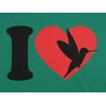 thumbnail image 4 of Old Glory Mens I Heart Love Hummingbird Hummingbirds Short Sleeve Graphic T Shirt, 4 of 6