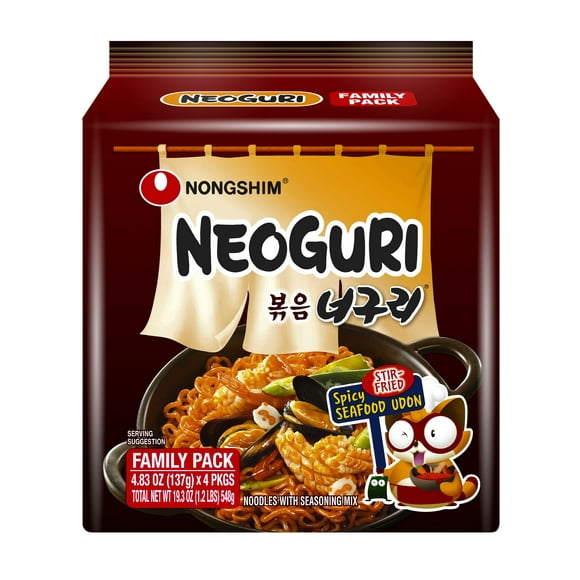 Nongshim Neoguri Stir-Fry, 137g x 4, Family Pack