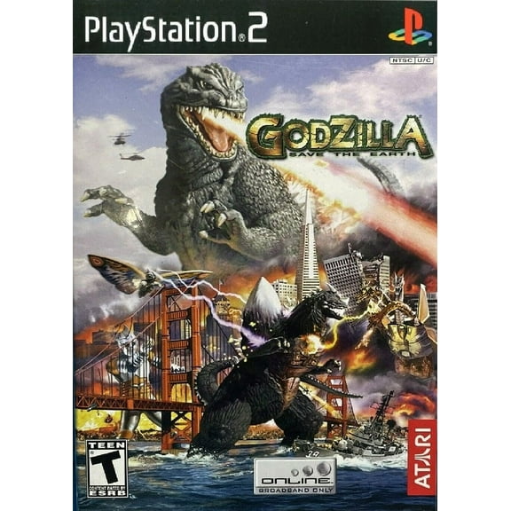 Restored Godzilla: Save the Earth (Sony PlayStation 2, 2004) Fighting Game (Refurbished)