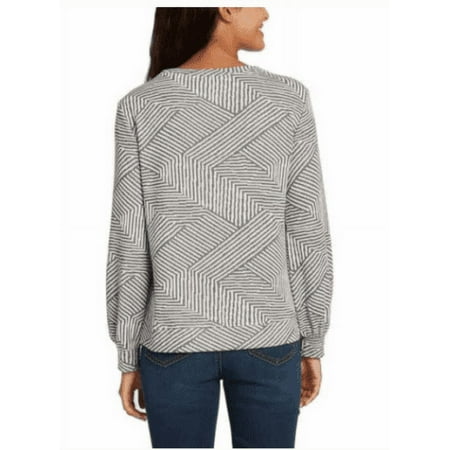 Ellen Tracy Women's Sweater Jacquard Crewneck L