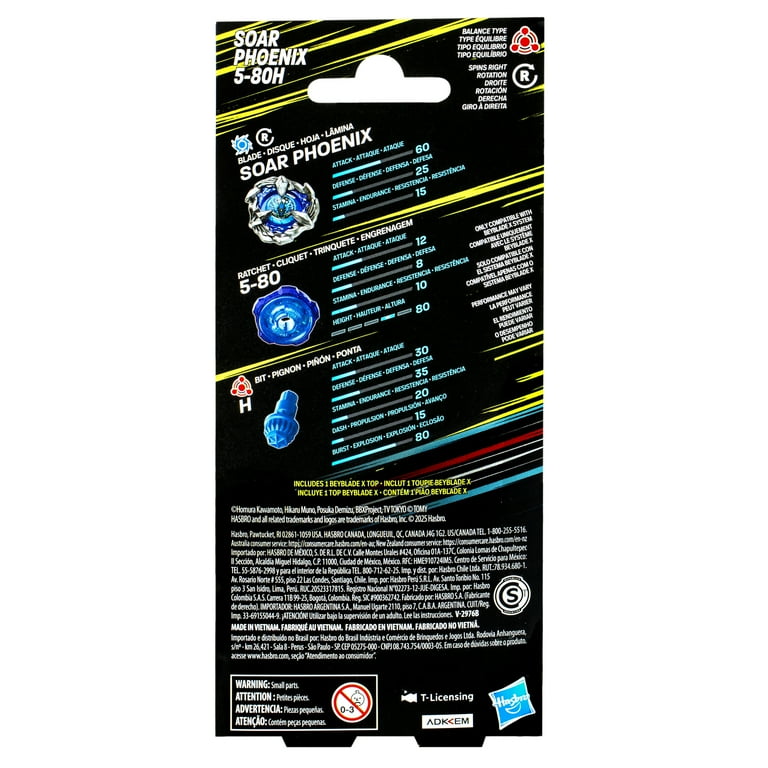 Beyblade X Soar Phoenix 5-80H Booster Pack Set, Ages 8+ - Walmart.com