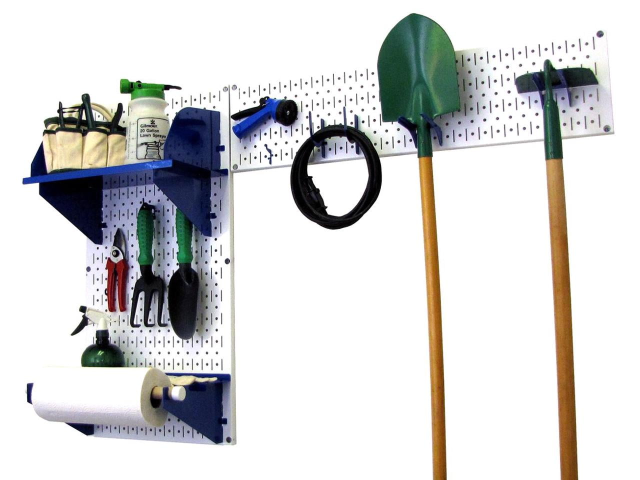 Wall Control Pegboard Garden Tool Board Organizer with White Pegboard