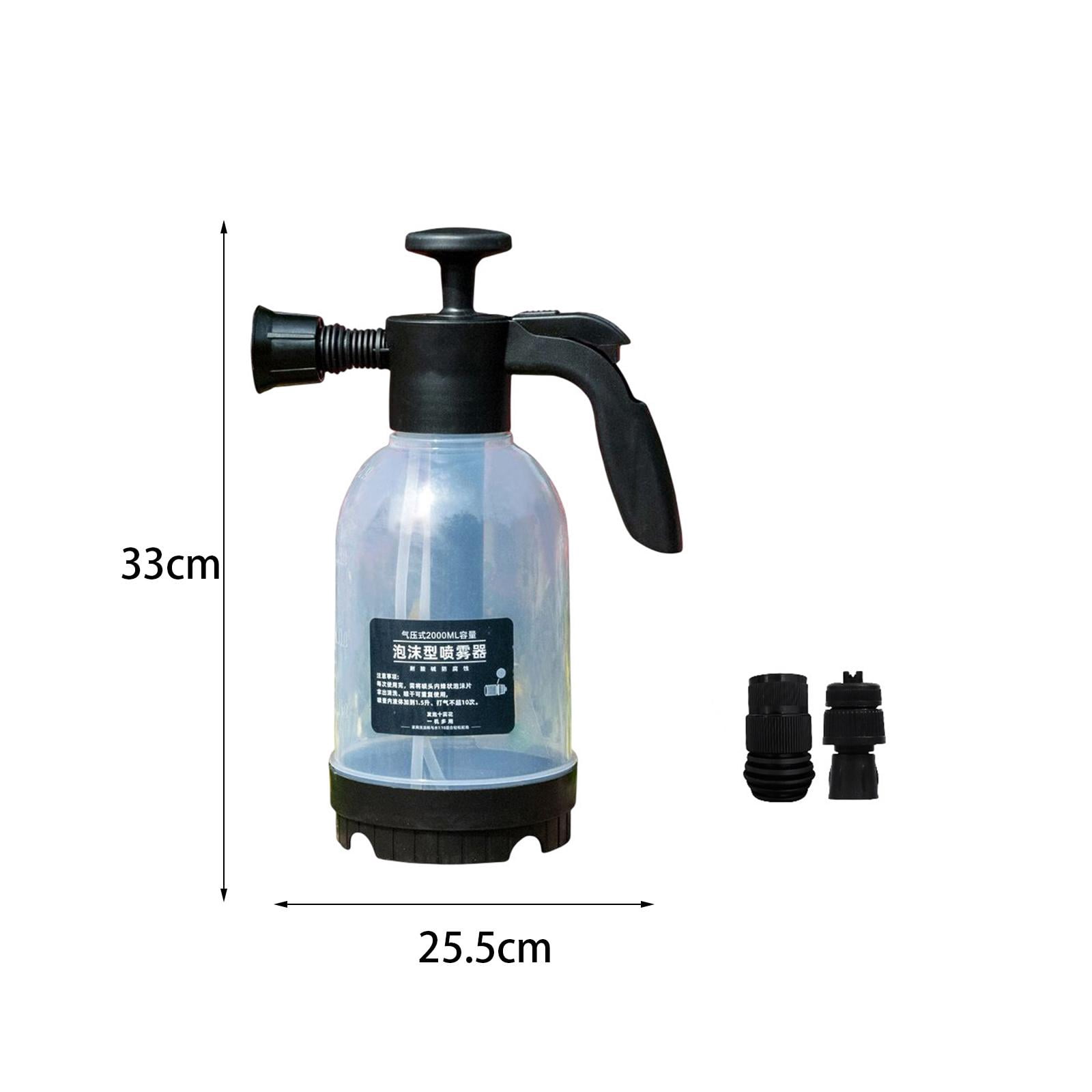 Nishiyuenyi Car Foaming Pump 2000ml and 3 Nozzle Hand Pressurized Soap Labor Saving Portable