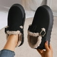 thumbnail image 3 of Rokment Platform Slip on Snow Ankle Boots for Women with Fleece Lined 2025 Fashion Casual Winter Thermal Potato Clogs Booties Black Size 6, 3 of 9