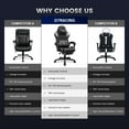 thumbnail image 6 of GTRACING Gaming Chair with Footrest Ergonomic Reclining Office Chair Swivel Rocker, Red, 6 of 8