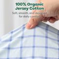 thumbnail image 2 of The Peanutshell Organic Cotton Playard Toddler Bed Sheets for Baby Boys and Girls, Blue Windowpane, 2 Pack, 2 of 8