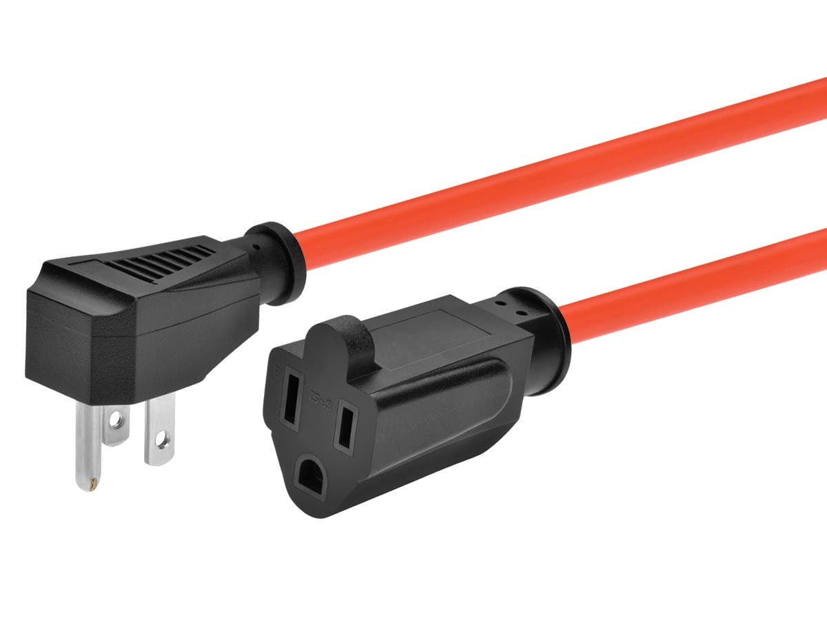 Monoprice Coiled Power Tool Extension Cord Expands from 3ft to 10ft
