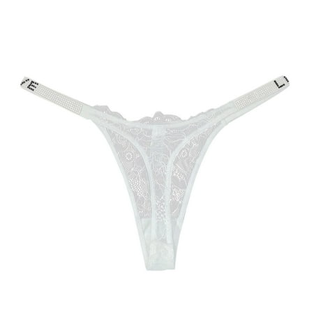 Women Thongs - 3Pc Lace Thongs Low Rise Panty Breathable Underwear For Women Bride Gifts underwear sets for women thong bikini teen girls