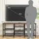 thumbnail image 2 of Mueble para TV YGEOMER, rústico, marrón, 120 x 30 x 55 cm, estantes LED, 2 of 7