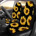 thumbnail image 2 of ZHANZZK Set of 2 Car Seat Covers Yellow Sunflowers Universal Auto Front Seats Protector Fits for Car,SUV Sedan,Truck, 2 of 3