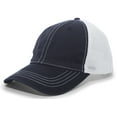 thumbnail image 2 of Pacific Headwear Vintage Trucker Snapback Cap V67 Navy/White/Navy Os, 2 of 2