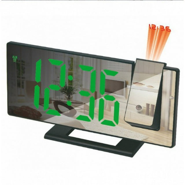 LED Miroir Électronique Horloge Automatique Ajuster la Conception de Luminosité Appropriée pour Table de Chevet