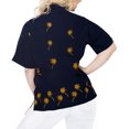 thumbnail image 2 of HAPPY BAY Women's Casual Hawaiian Blouse Shirt Solid Blouses Short Sleeve Button Up Dress Tops Tee Shirts Tank Top Women XL Deep Sapphire_AD555, 2 of 3