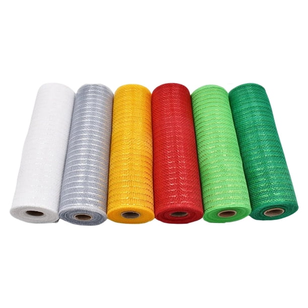 6 Rollos De Cinta De Malla De 10 Yardas, Rollos De Papel De Aluminio Metálico, Guirnaldas, Manualidades Sunnimix Cinta de malla