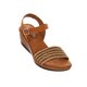 thumbnail image 5 of Sandalia Moda Casual Plataforma Mujer Oro Cómoda dorado 25 Incógnita 032D00, 5 of 5