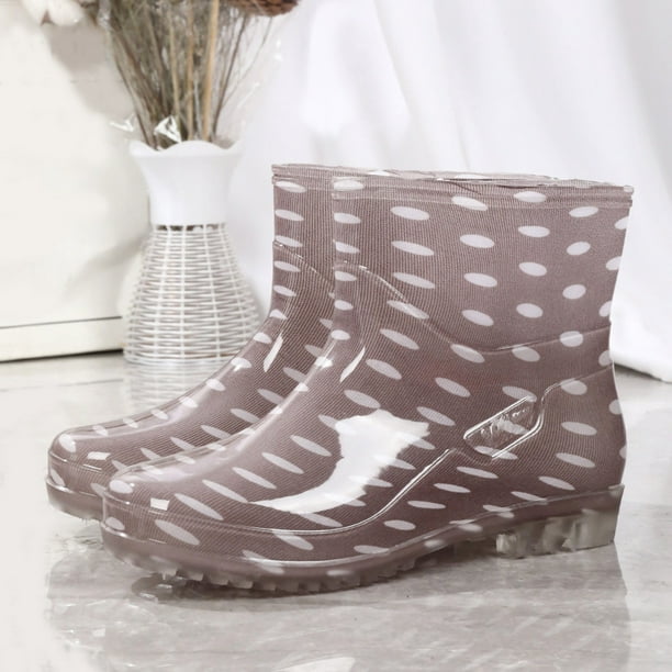Feiboyy Low-Top Adult Mid-Calf Female Rain Shoes Waterproof Boots ...