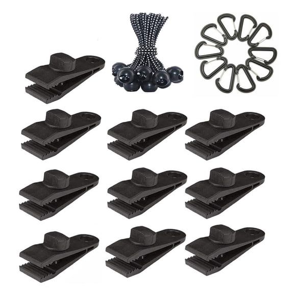 Eigraketly Clips para lona de tienda, abrazaderas a prueba de viento, sujetadores de cubierta de toldo para exteriores, Clip de plástico carpas Tipo 2