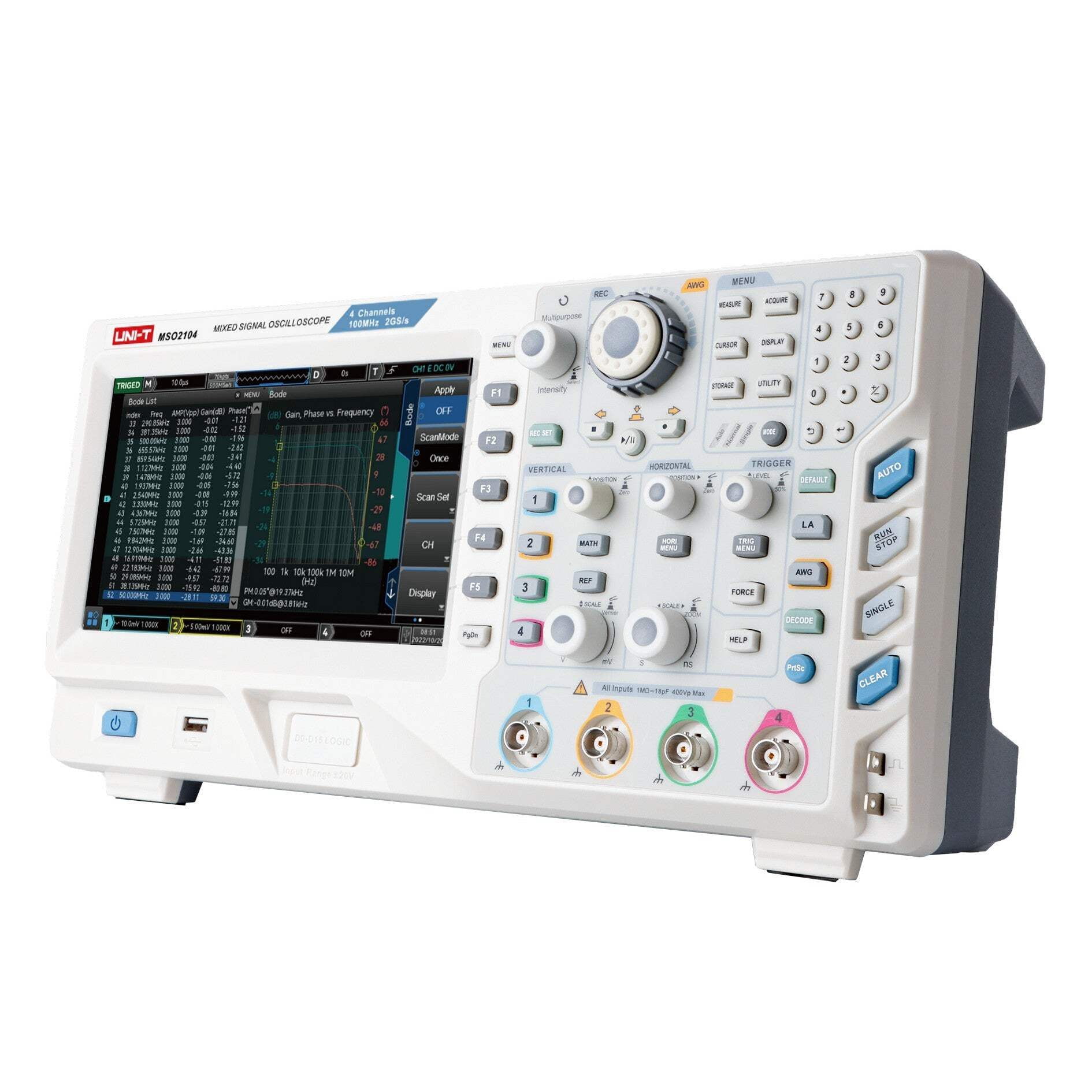 UNI-T MSO2104 100MHz 4+16Ch MSO Digital Oscilloscope
