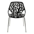 thumbnail image 3 of Modern Asbury Dining Chair with Chromed Legs, Set of 4 - Black, 3 of 7