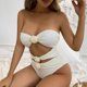 thumbnail image 5 of Trajes de Baño de Bikini de Mujer sin Mangas Set Acolchado de Empuje Sólido, Trajes de Baño de Bikini de Mujer Sexy Y de Apoyo, 5 of 8