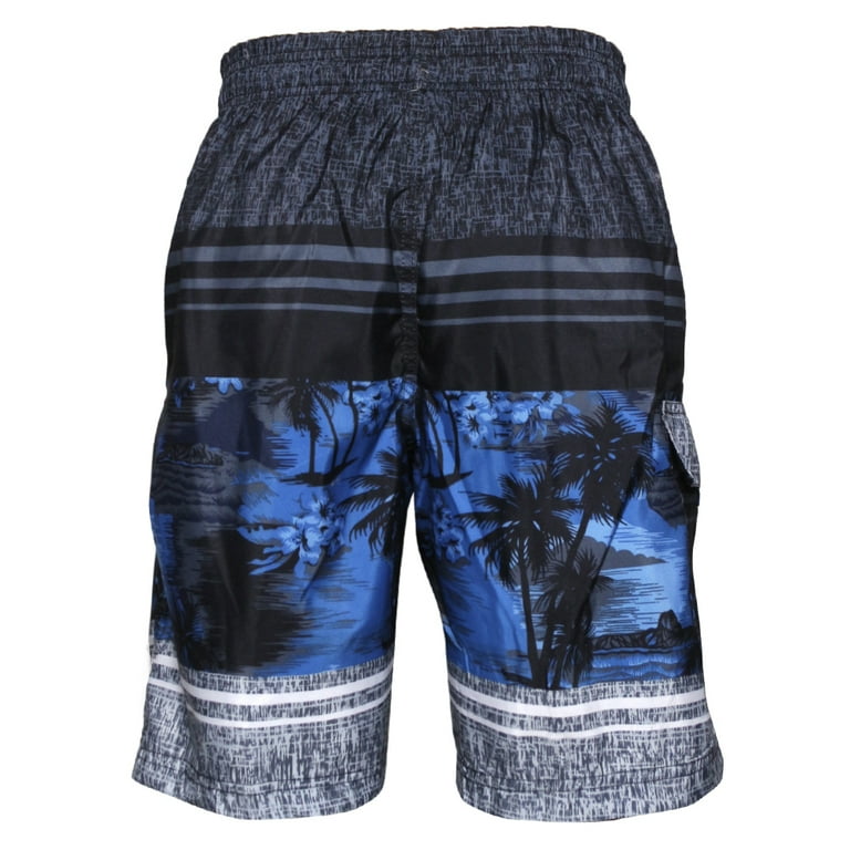 『TEN SHORTS STRIPE CHARCOAL S』 HANG TEN Men's Shorts Hybrid Series - Wharf in Dark Charcoal