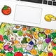 thumbnail image 2 of 50 pegatinas de frutas y verduras, pegatinas de graffiti de frutas y verduras educativas para el reconocimiento de objetos, 2 of 5