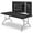 Black, variant on Magshion 8Ft Foldable Heavy Duty Table, Indoor Outdoor Portable Plastic Picnic Desk w/Steel Legs and Handle, White