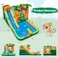 thumbnail image 2 of GVN Inflatable Bounce House, Inflatable Trampoline Rainbow Jumping Castle,Monkey-Themed Inflatable Water Slide with Jumping Area and Pool with 680W Blower, 2 of 4